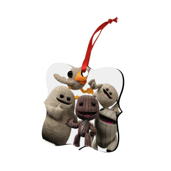 Little big planet, Christmas ornament polygon wooden 7.5cm