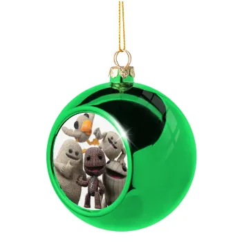 Little big planet, Green Christmas tree ornament ball 8cm