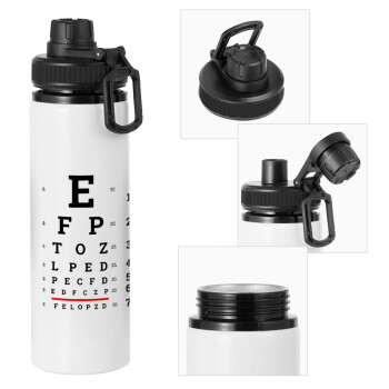 EYE test chart, Metal water bottle with safety cap, aluminum 850ml