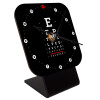 EYE test chart, Επιτραπέζιο ρολόι ξύλινο με δείκτες (10cm)