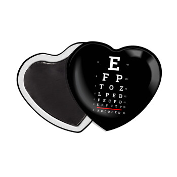 EYE test chart, Μαγνητάκι καρδιά (57x52mm)