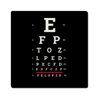 EYE test chart, Τετράγωνο μαγνητάκι ξύλινο 6x6cm