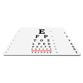 EYE test chart, Mousepad ορθογώνιο 27x19cm