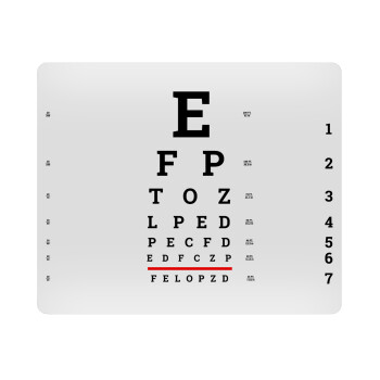 EYE test chart, Mousepad rect 23x19cm