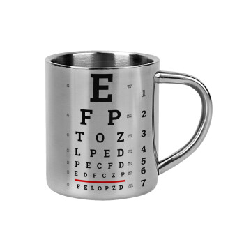 EYE test chart, Κούπα Ανοξείδωτη διπλού τοιχώματος 300ml