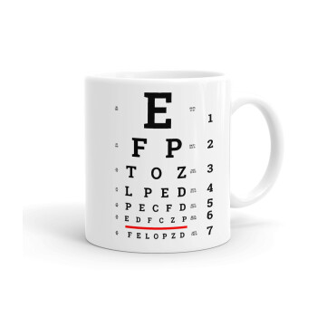 EYE test chart, Κούπα, κεραμική, 330ml