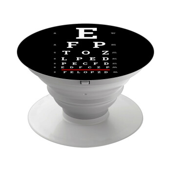 EYE test chart, Phone Holders Stand  White Hand-held Mobile Phone Holder