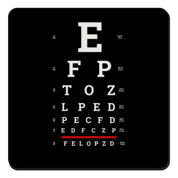 EYE test chart, Τετράγωνο μαγνητάκι ξύλινο 9x9cm