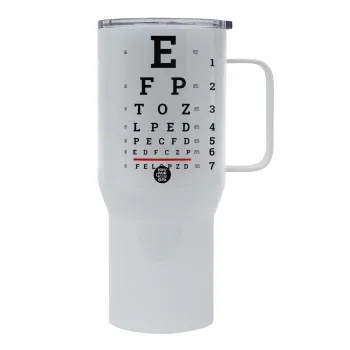 EYE test chart, Tumbler με καπάκι, διπλού τοιχώματος (θερμό) 750L
