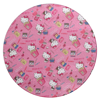 Hello kitty, Επιφάνεια κοπής γυάλινη στρογγυλή (30cm)