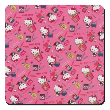 Hello kitty, Τετράγωνο μαγνητάκι ξύλινο 9x9cm