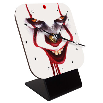 IT Pennywise, Quartz Wooden table clock with hands (10cm)