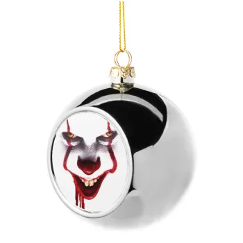 IT Pennywise, Silver 8cm Christmas tree ball ornament