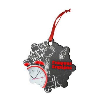 Ώρα για σχολείο, Στολίδι Χριστουγεννιάτικο στολίδι snowflake ξύλινο 7.5cm