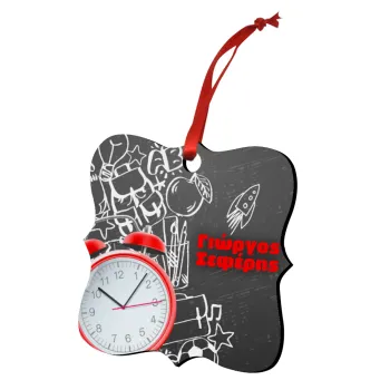 Ώρα για σχολείο, Στολίδι Χριστουγεννιάτικο στολίδι polygon ξύλινο 7.5cm