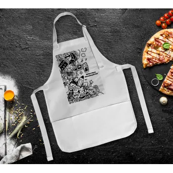 School Doodle, Ποδιά Σεφ Ολόσωμη Παιδική (με ρυθμιστικά και 2 τσέπες)