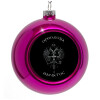 Purple Christmas tree ornament bauble 8cm