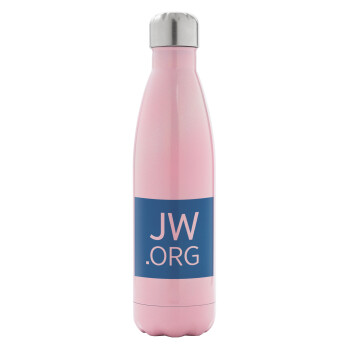 JW.ORG, Metal mug thermos Pink Iridiscent (Stainless steel), double wall, 500ml