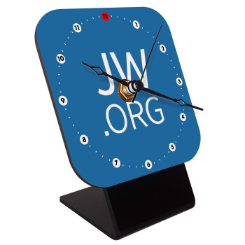 JW.ORG, Quartz Wooden table clock with hands (10cm)