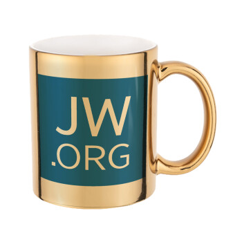 JW.ORG, Mug ceramic, gold mirror, 330ml