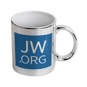 JW.ORG, Mug ceramic, silver mirror, 330ml