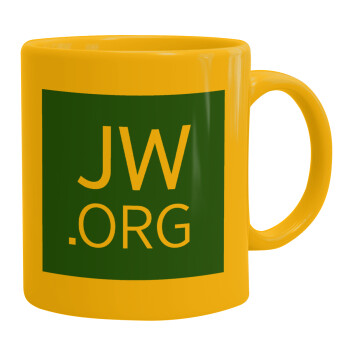 JW.ORG, Ceramic coffee mug yellow, 330ml (1pcs)