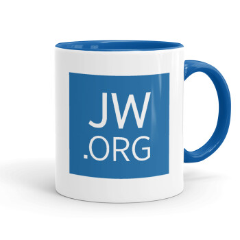 JW.ORG, Mug colored blue, ceramic, 330ml