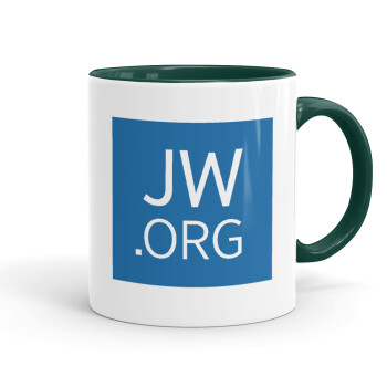 JW.ORG, Mug colored green, ceramic, 330ml