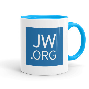 JW.ORG, Mug colored light blue, ceramic, 330ml