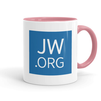 JW.ORG, Mug colored pink, ceramic, 330ml