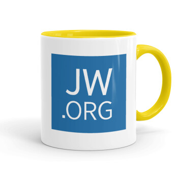 JW.ORG, Mug colored yellow, ceramic, 330ml
