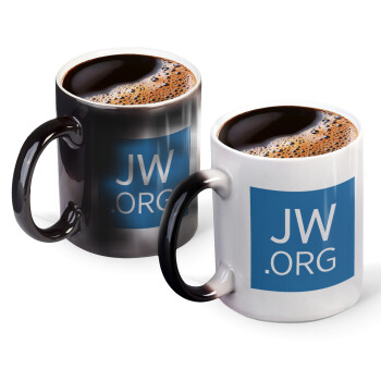 JW.ORG, Color changing magic Mug, ceramic, 330ml when adding hot liquid inside, the black colour desappears (1 pcs)