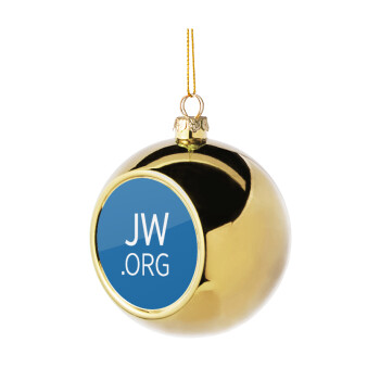 JW.ORG, Golden Christmas tree ball ornament 8cm