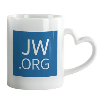 JW.ORG, Mug heart handle, ceramic, 330ml