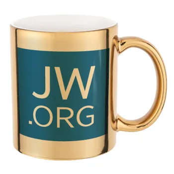JW.ORG, Κούπα κεραμική, χρυσή καθρέπτης, 330ml