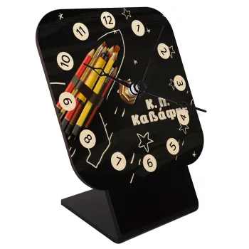 Rocket Pencil, Επιτραπέζιο ρολόι σε φυσικό ξύλο (10cm)