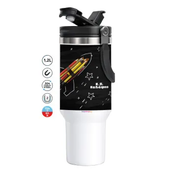 Rocket Pencil, Mega Tumbler με καπάκι, διπλού τοιχώματος (θερμό) 1,2L