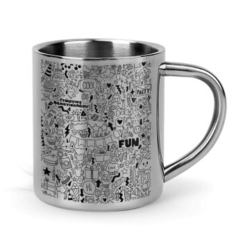 Enjoy the party, Mug Stainless steel double wall 300ml
