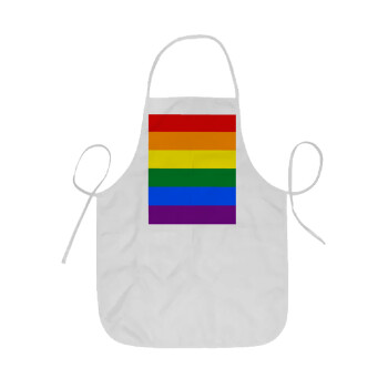 Rainbow flag (LGBT) , Ποδιά Σεφ ολόσωμη κοντή  Παιδική (44x62cm)