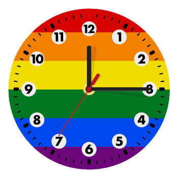 Rainbow flag (LGBT) , Wooden wall clock (20cm)