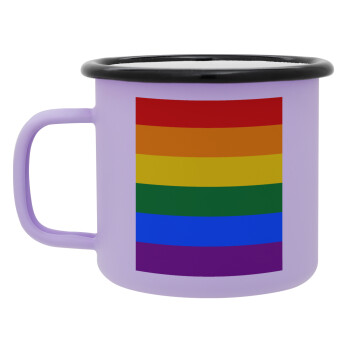Rainbow flag (LGBT) , Κούπα Μεταλλική εμαγιέ ΜΑΤ Light Pastel Purple 360ml