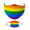Rainbow flag (LGBT) , Μάσκα υφασμάτινη Ενηλίκων πολλαπλών στρώσεων με υποδοχή φίλτρου