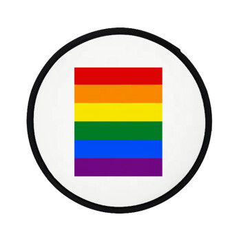 Rainbow flag (LGBT) , Βεντάλια υφασμάτινη αναδιπλούμενη με θήκη (20cm)
