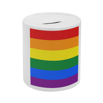 Rainbow flag (LGBT) , Κουμπαράς πορσελάνης με τάπα