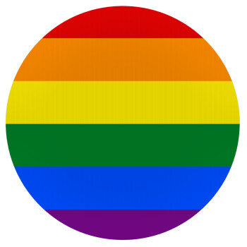 Rainbow flag (LGBT) , Mousepad Round 20cm