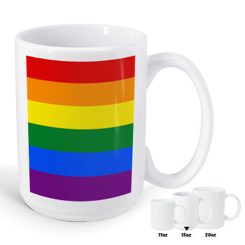Rainbow flag (LGBT) , Κούπα Mega, κεραμική, 450ml