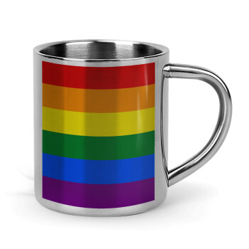 Rainbow flag (LGBT) , Mug Stainless steel double wall 300ml