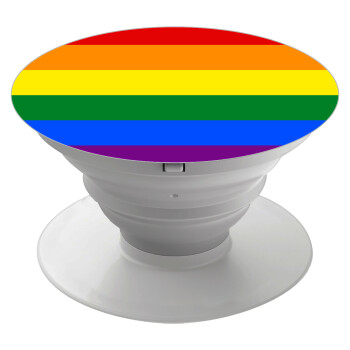 Rainbow flag (LGBT) , Phone Holders Stand  White Hand-held Mobile Phone Holder