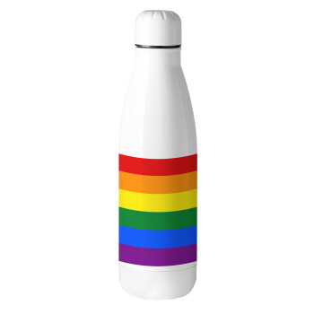 Rainbow flag (LGBT) , Metal mug thermos (Stainless steel), 500ml