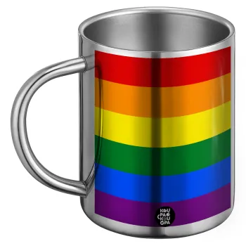 Rainbow flag (LGBT) , BIG Mug Stainless steel double wall (450ml)